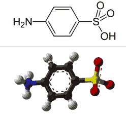 對氨基苯磺酸的結(jié)構(gòu)式和化學(xué)式，對氨基苯磺酸的溶解性