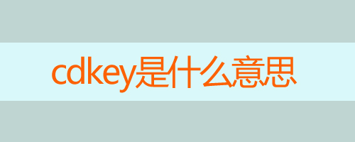 cdkey是什么意思